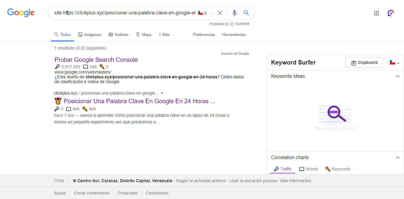 buscador de google palabras clave